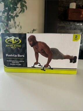 Athletic Works Push-Up Bars - Foam Grips • Non Slip Caps